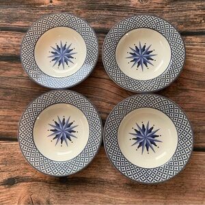 4 Victoria & Beale WILLIAMSBURG 9026 Porcelain Rimmed Soup Pasta Bowl, 8.5”  Set